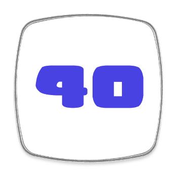40. 40 YEARS. 40th ANNIVERSARY. BIRTHDAY 40 YEARS. - Square fridge magnet - white - Front