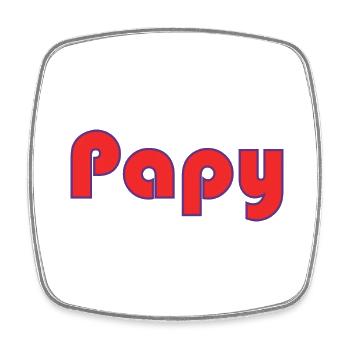 BONNE FÊTE PAPA. PAPA. FÊTE DES PÈRES. PÈRE - Magnet carré - blanc - Devant