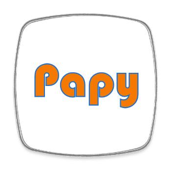 BONNE FÊTE PAPA. PAPA. FÊTE DES PÈRES. PÈRE - Magnet carré - blanc - Devant