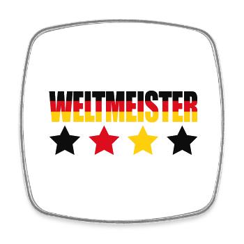 Weltmeister - Viereckiger Kühlschrankmagnet - Weiß - Vorne