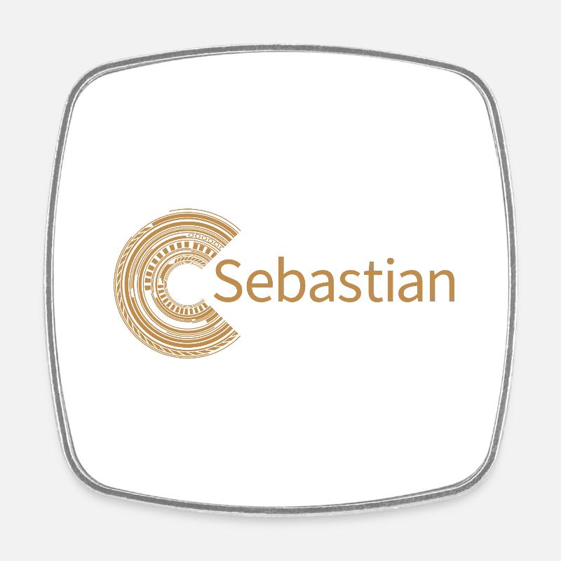 Para Sebastian - Imán de nevera cuadrado - blanco