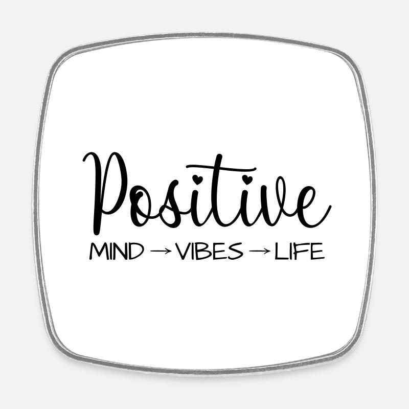 Pensées positives - Magnet carré - blanc