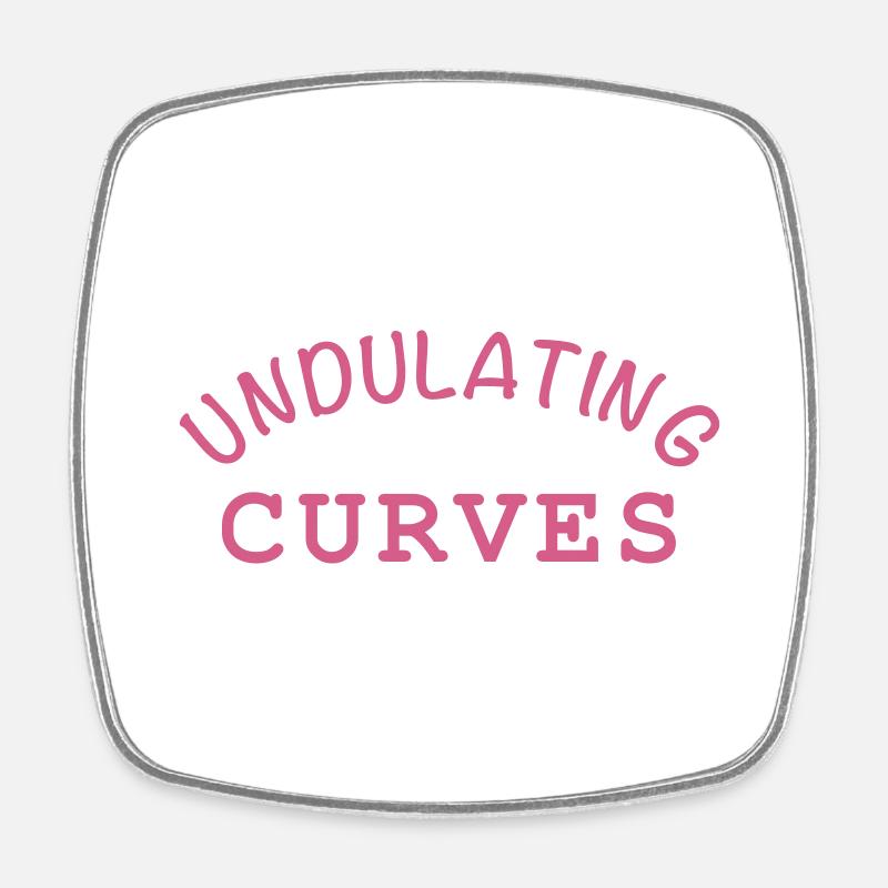 UndulatingCurves - Square fridge magnet - white