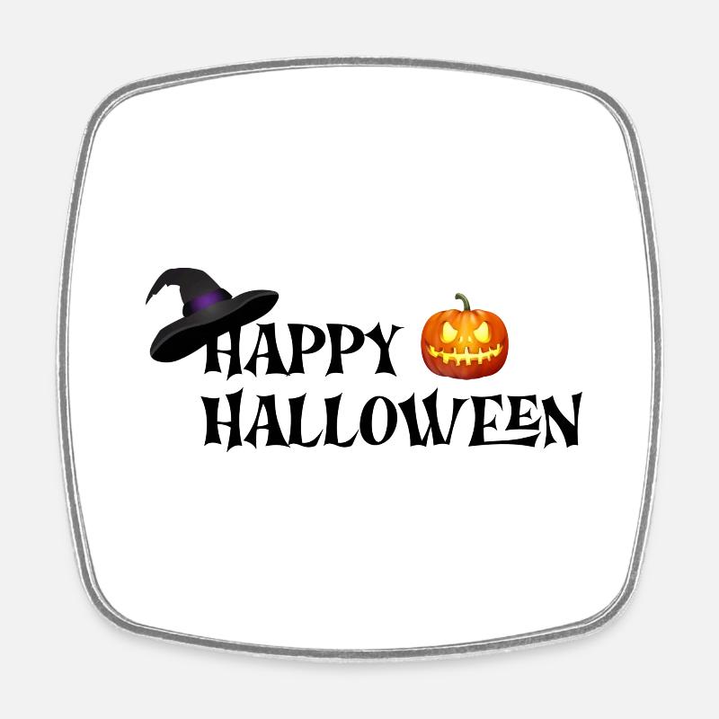 Happy Halloween - Square fridge magnet - white