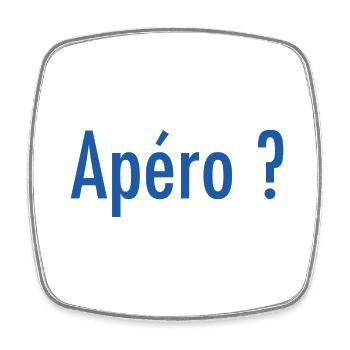 Apéro ? - Magnet carré - blanc - Devant