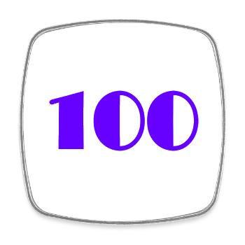 100. 100 JAHRE. 100-JÄHRIGES JUBILÄUM. 100. GEBURTSTAG - Viereckiger Kühlschrankmagnet - Weiß - Vorne