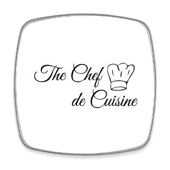 The Chef de Cuisine - Square fridge magnet - white - Front