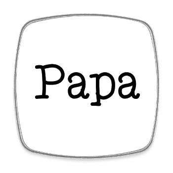 OPA. VATERTAG. FROHER VATERTAG. ICH LIEBE DICH. - Viereckiger Kühlschrankmagnet - Weiß - Vorne