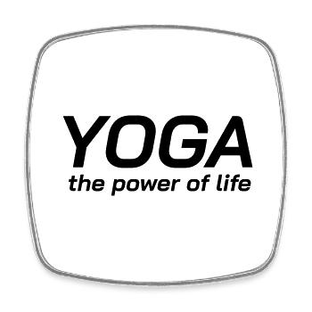 Yoga Shirt The Power Of Life, Spiriutality - Viereckiger Kühlschrankmagnet - Weiß - Vorne