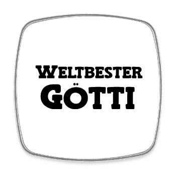 Weltbester Götti best Götti bescht Götti Schweiz - Viereckiger Kühlschrankmagnet - Weiß - Vorne
