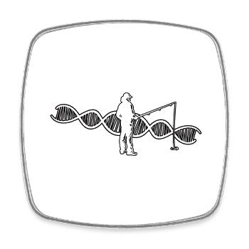 Fishing Fishing Fishing Hook Angler Fishing - Square fridge magnet - white - Front