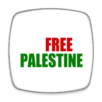 Free palestine - Magnet carré - blanc - Devant
