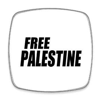 Free palestine - Magnet carré - blanc - Devant