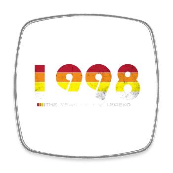 Millésime 1998 - L’Année de la Légende - Rétro 26 - Magnet carré - blanc - Devant