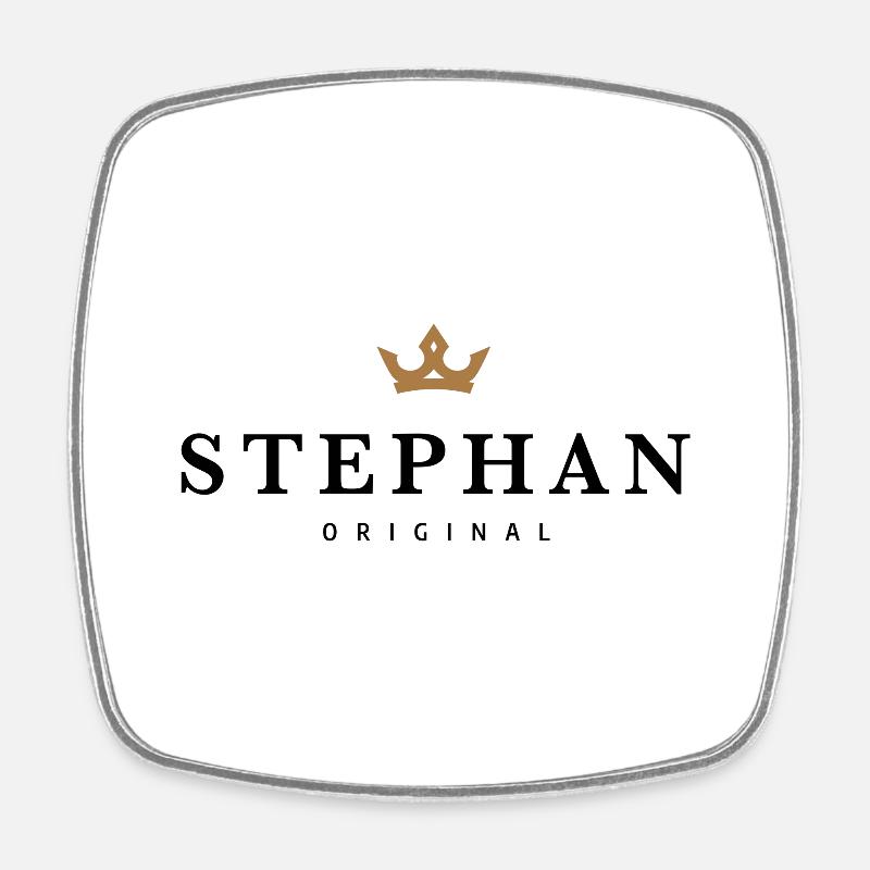 Stephan - Viereckiger Kühlschrankmagnet - Weiß