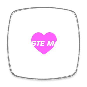 Beste Mama Herz Liebe - Viereckiger Kühlschrankmagnet - Weiß - Vorne