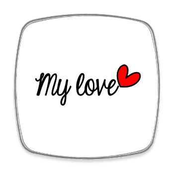 COUPLE. JUST MARRIED. EVJF. SAINT VALENTIN. MARIES - Magnet carré - blanc - Devant