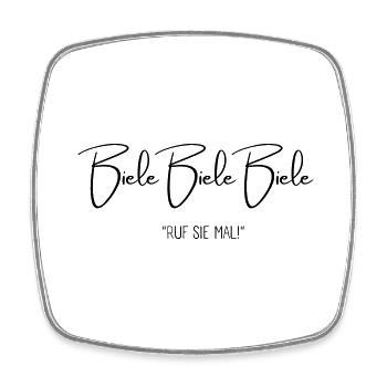 Biele Biele Biele "Ruf sie mal!" 🦆 - Viereckiger Kühlschrankmagnet - Weiß - Vorne