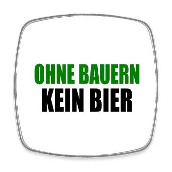 text5040 - Viereckiger Kühlschrankmagnet - Weiß - Vorne