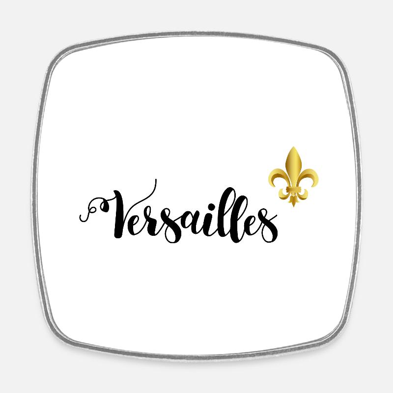 versailles lettrage et fleur de lys - Magnet carré - blanc