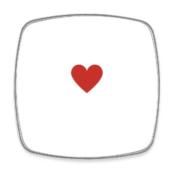 I love Bier - Viereckiger Kühlschrankmagnet - Weiß - Vorne