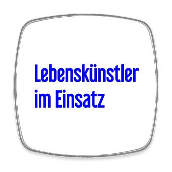 Lebenskünstler im Einsatz - Viereckiger Kühlschrankmagnet - Weiß - Vorne