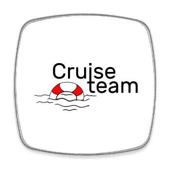 Cruiseteam - Viereckiger Kühlschrankmagnet - Weiß - Vorne