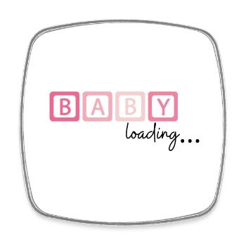 Baby loading… Aufdruck - Viereckiger Kühlschrankmagnet - Weiß - Vorne