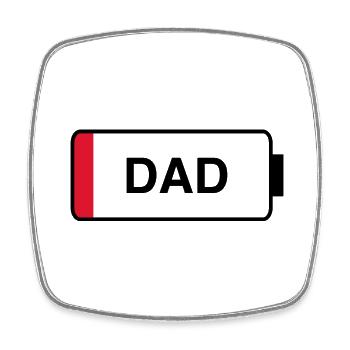 Papa - Viereckiger Kühlschrankmagnet - Weiß - Vorne