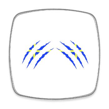 krallen sweden 2 - Viereckiger Kühlschrankmagnet - Weiß - Vorne