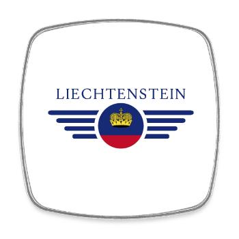 Liechtenstein Stil T-Shirt - Viereckiger Kühlschrankmagnet - Weiß - Vorne