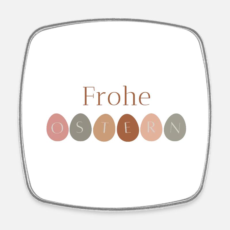 Frohe Ostern - Viereckiger Kühlschrankmagnet - Weiß
