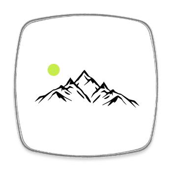 Mountains - Square fridge magnet - white - Front