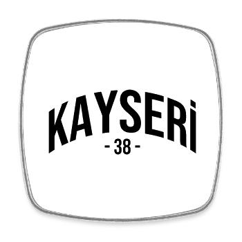 Kayseri 38 Türkei Turkiye Geschenk Urlaub TR Türk - Viereckiger Kühlschrankmagnet - Weiß - Vorne