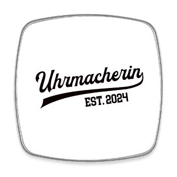Uhrmacherin 2024 Beruf Uhrmacher Frau Uhrmacherei - Viereckiger Kühlschrankmagnet - Weiß - Vorne
