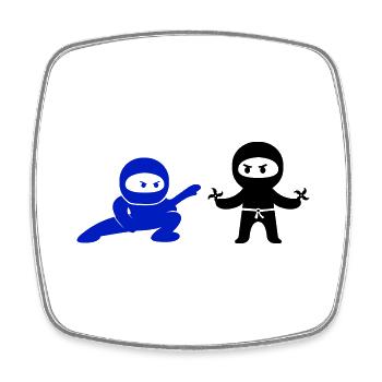 ninjas - Viereckiger Kühlschrankmagnet - Weiß - Vorne