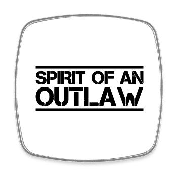 Outlaw Spirit - Square fridge magnet - white - Front
