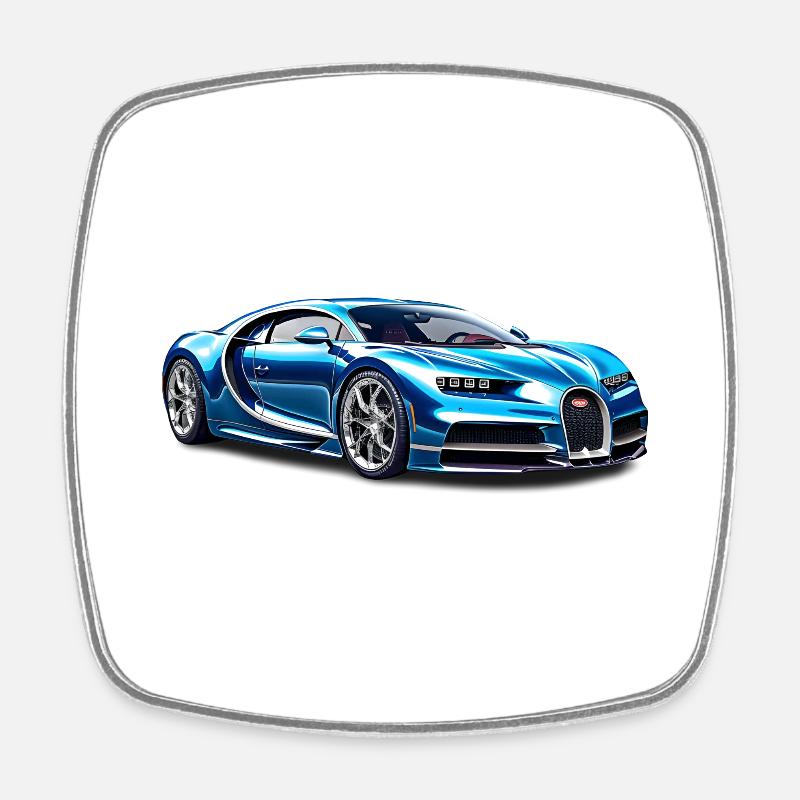 Hypercar Chiron - Magnet carré - blanc