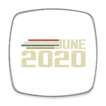 June 2020 Anniversary June 2020 June 2020 Birthday - Square fridge magnet - white - Front
