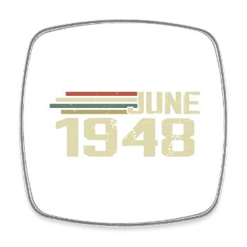 June 1978 Anniversary June 1978 June 1978 Birthday - Square fridge magnet - white - Front