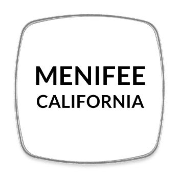 Menifee, California, USA - Square fridge magnet - white - Front
