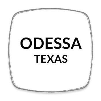 Odessa Texas USA - Square fridge magnet - white - Front