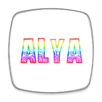Alya RS Rainbow - Square fridge magnet - white - Front