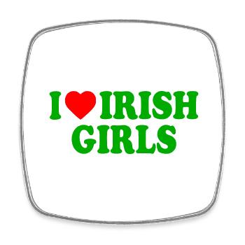 I love irish girls - Magnet carré - blanc - Devant