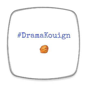 #DramaKouign Blue - Magnet carré - blanc - Devant