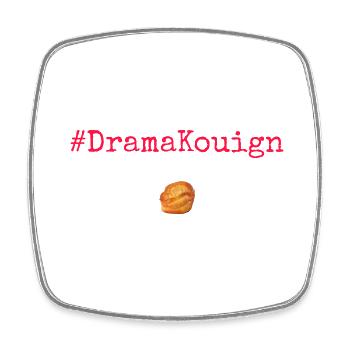 #DramaKouign Red - Magnet carré - blanc - Devant