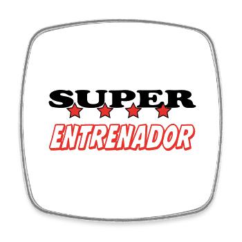 SUPER ENTRENADOR - Viereckiger Kühlschrankmagnet - Weiß - Vorne