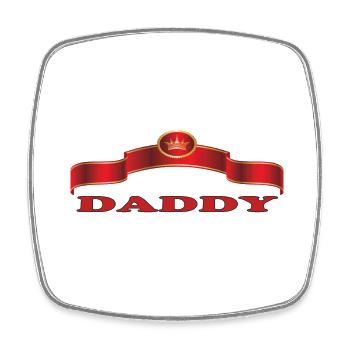 PAPA - Viereckiger Kühlschrankmagnet - Weiß - Vorne