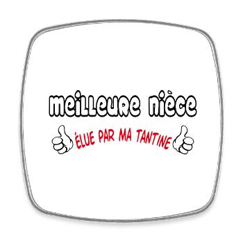 Beste Nichte - Viereckiger Kühlschrankmagnet - Weiß - Vorne