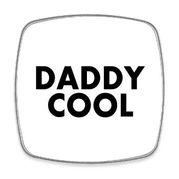 Daddy cool - Viereckiger Kühlschrankmagnet - Weiß - Vorne